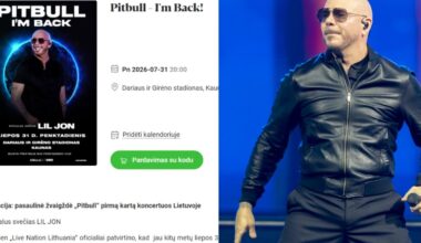 Sumokėjo už Pitbull bilietus, bet vis dar jų negavo: norėtųsi atsakymų