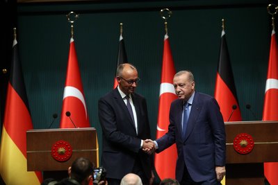 Merzas ir Erdoganas susiginčijo dėl Gazos karo