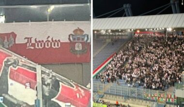 „Lvivas ir Vilnius – Lenkijos“: „Legia“ ultros mače su Ukrainos ekipa iškėlė skandalingą vėliavą