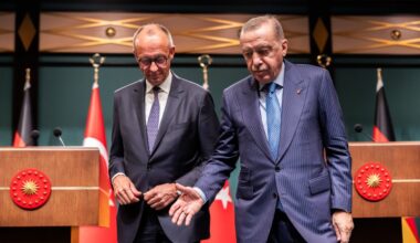 Per spaudos konferenciją susiginčijo Merzas ir Erdoganas