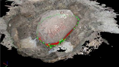 Žilių akmuo. 3D modelis