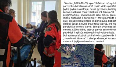 Plinta tėčio pagalbos šauksmas: Vilniuje dviratininkas partrenkė nepilnametę ir pasišalino