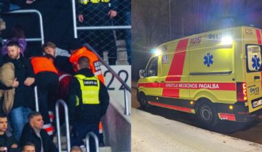 Futbolo rungtynės Lietuva–Lenkija vos nesibaigė žiūrovo mirtimi: organizatoriams – kritikos strėlės