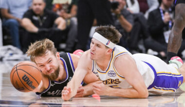 Sabonio dviženklis nepadėjo: lietuvis išvydo „Lakers“ snaiperio taškų rekordą