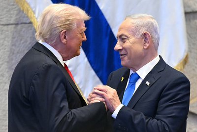 Trumpas lankosi Izraelio parlamente