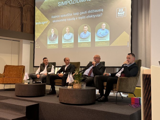 „Linas Agro“ nuotr./Konferencijos dalyviai - „Linas Agro“ ir „Yara Lietuva“ ekspertai.