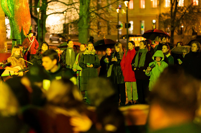 Patricija Adamovič / BNS/Kultūros bendruomenės dainuojantis protestas