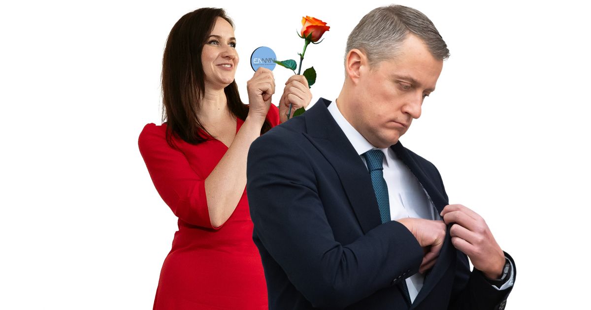 Inga Ruginienė siūlo rožę, Žygimantas Vaičiūnas raukia nosį - Respublika.lt