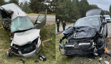 Alytaus rajone kaktomuša susidūrė du automobiliai: žuvo vairuotojas
