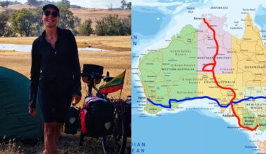 Monika Overlingytė dviračiu pervažiavo Australiją