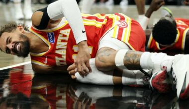 Trae Youngas ilgam iškrito iš rikiuotės