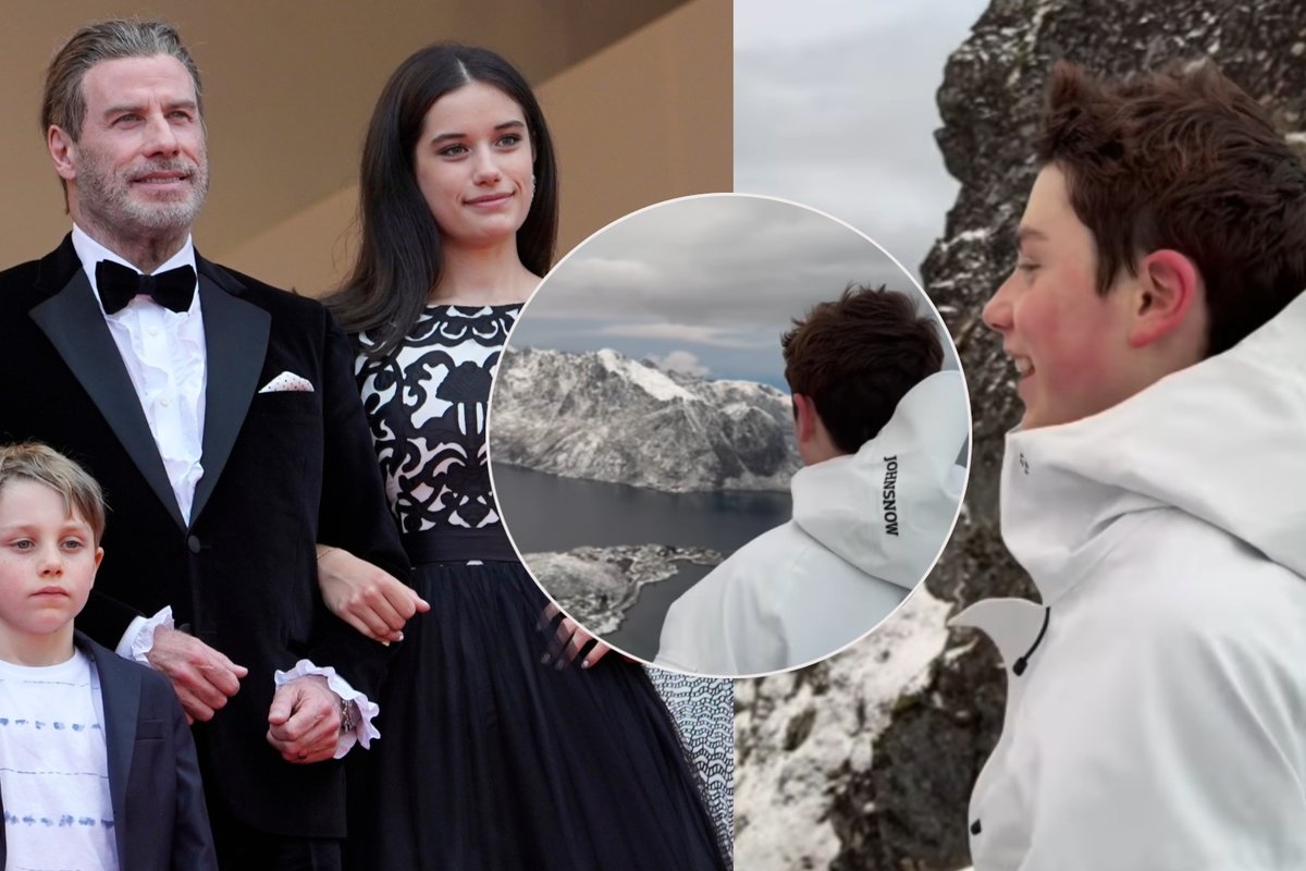 Po ilgų metų Johnas Travolta pagaliau parodė užaugusį 14-metį sūnų: retas vaizdas nustebino