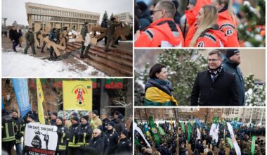 Prie Seimo – garsūs pareigūnų nepasitenkinimo šūksniai: užfiksavo protesto akimirkas<br>Lrytas koliažas