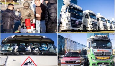 Vežėjai susirinko į „tylų protestą“.<br>Lrytas koliažas.