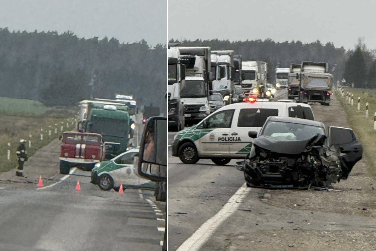Panevėžio rajone kaktomuša susidūrė BMW ir „Nissan“