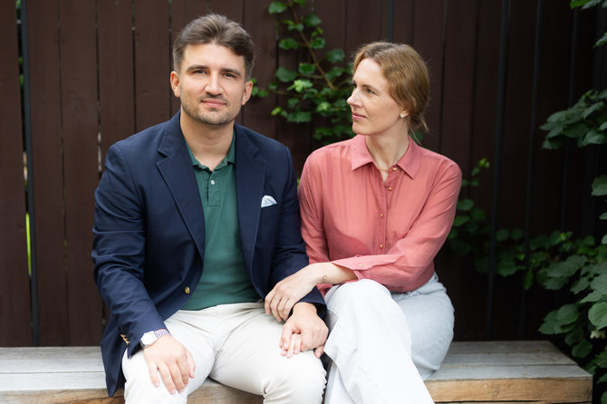 Politologas Maksimas Milta ir leidyklos „Lapas“ įkūrėja Ūla Ambrasaitė