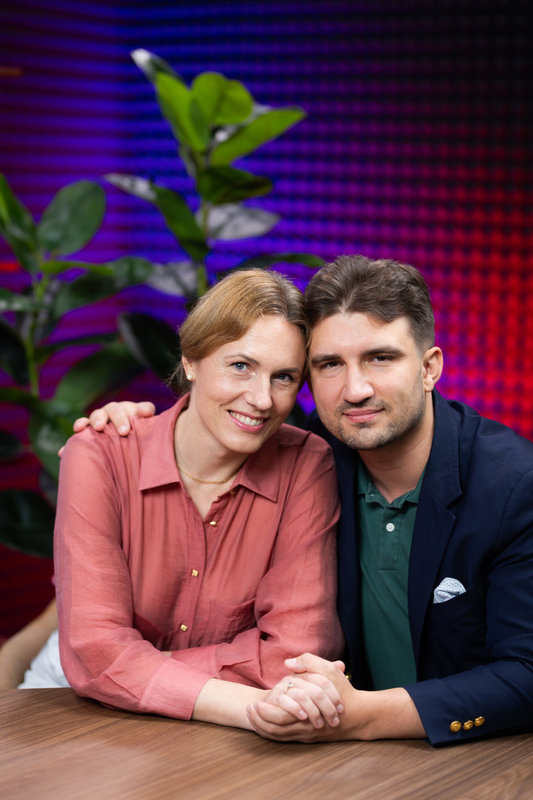 Politologas Maksimas Milta ir leidyklos „Lapas“ įkūrėja Ūla Ambrasaitė