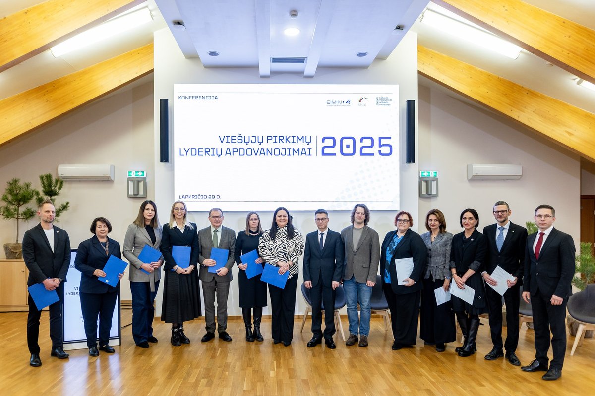 Paskelbtos 2025 m. viešųjų pirkimų lyderiais pripažintos Lietuvos įmonės ir įstaigos