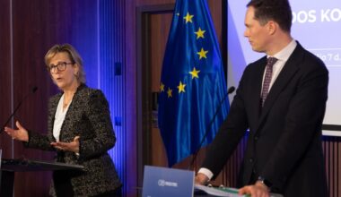 Finansų ministro Kristupo Vaitiekūno ir EK narės Maria Luís Albuquerque spaudos konferencija - Delfi