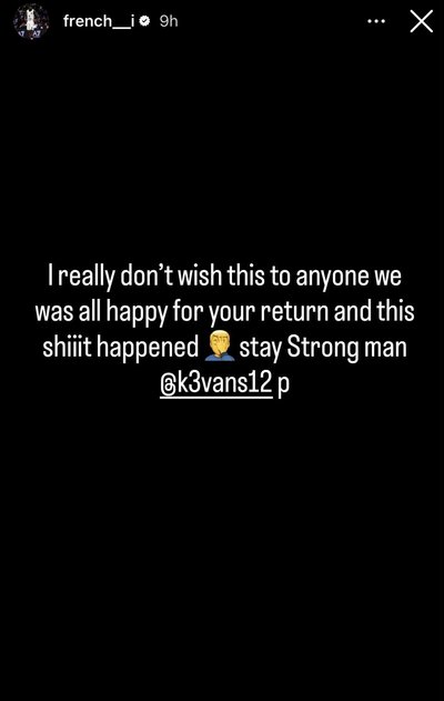 Sylvaino Francisco žinutė Keenanui Evansui | soc. tinklų nuotr.