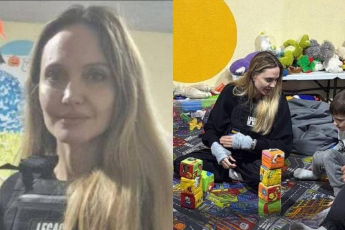 Angelina Jolie vėl Ukrainoje: plinta kadrai, kuriuose žvaigždė – su neperšaunama liemene