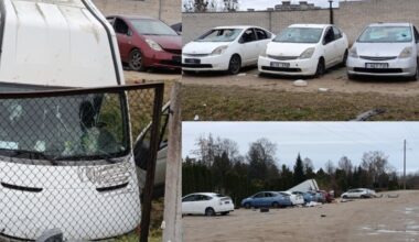 Kaune smarkiai apgadinti 9 „Toyota Prius“ automobiliai