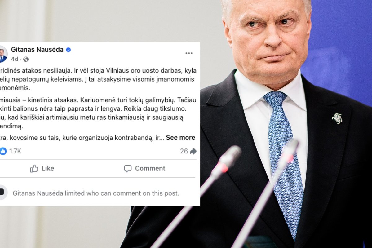 Nausėdos „Facebook“ paskyroje panaikinta galimybė komentuoti