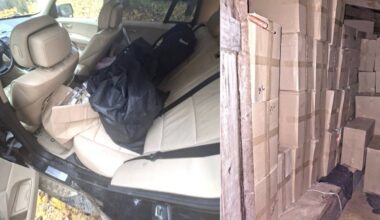 Mažeikių rajone sulaikytas ketvirčio milijono eurų vertės nelegalių cigarečių krovinys