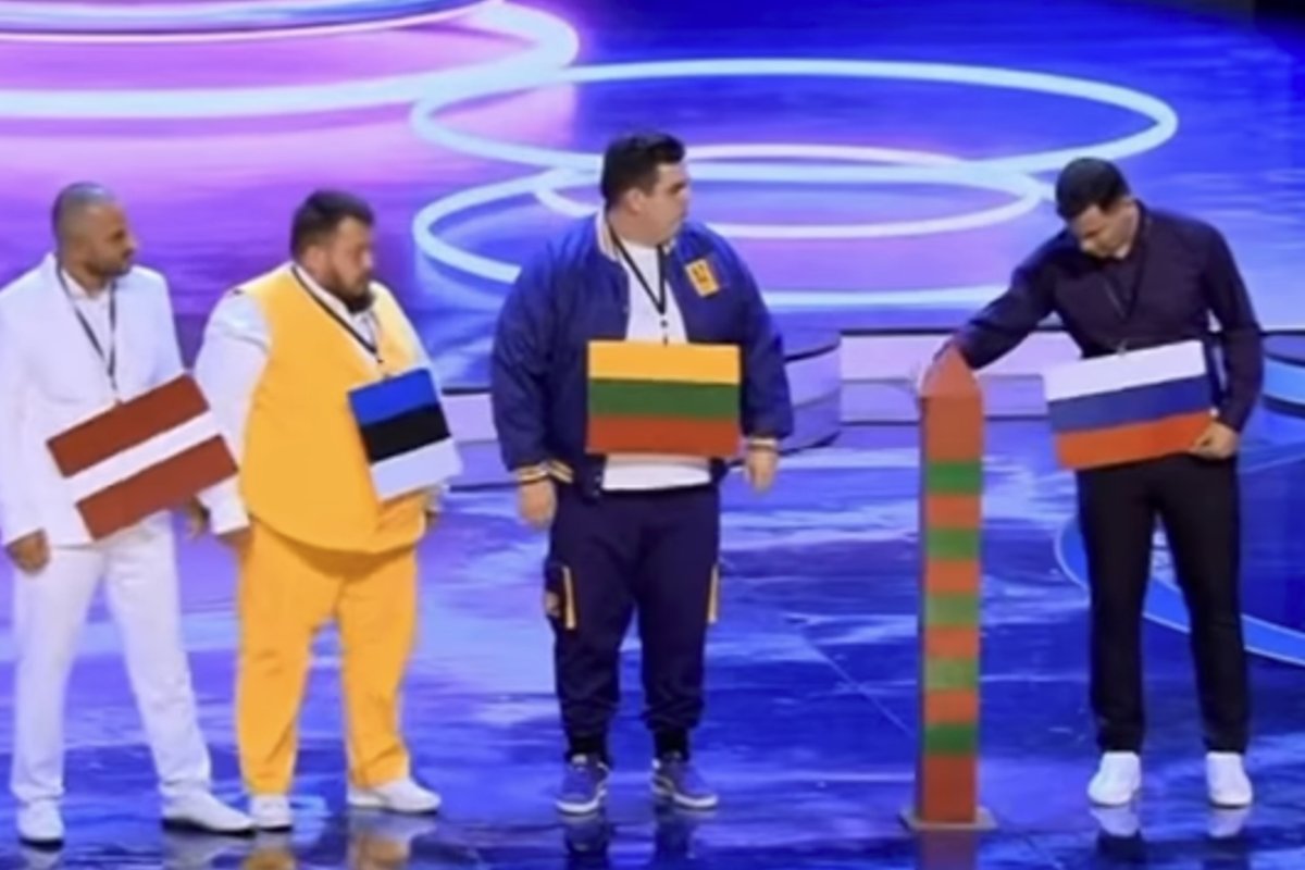 Rusijos komikai šaiposi iš Baltijos šalių: per televiziją demonstravo požiūrį į valstybių teritorijas