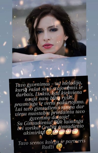 Radži sveikinimas Agnei Petravičienei