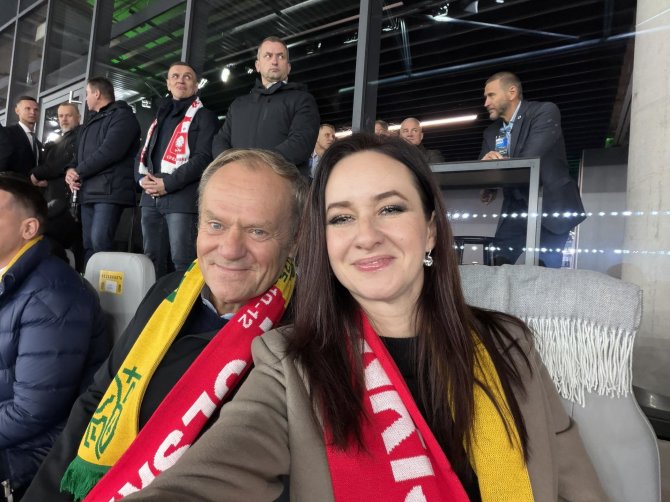 Nuotr. iš Ingos Ruginienės "Facebook" profilio/Inga Ruginienė ir Donaldas Tuskas