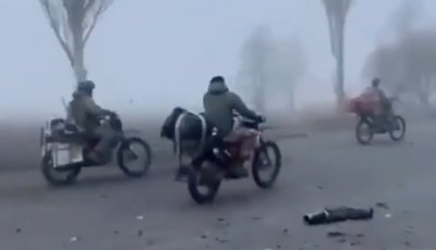 Rusijos karių kolona per tirštą rūką prasmuko į Pokrovską