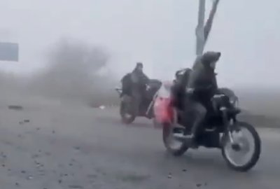 Rusijos karių kolona per tirštą rūką prasmuko į Pokrovską