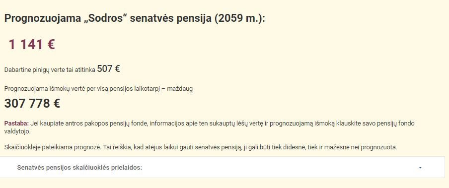 Sodros skaičiuoklė