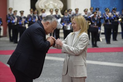 Orbano ir Meloni susitikimas Romoje