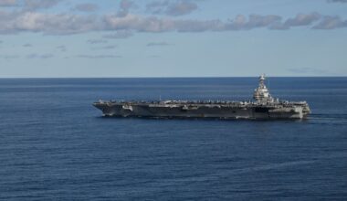 Didžiausias JAV karo laivas įplaukė į Lotynų Amerikos regioną