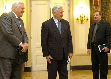 Algirdas Brazauskas, Valdas Adamkus ir Viktoras Uspaskichas