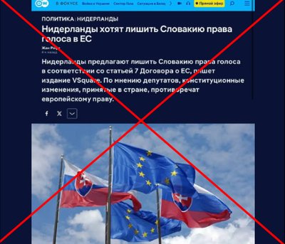 Platinamas melas apie Nyderlandų norą atimti iš Slovakijos teisę balsuoti ES