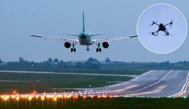 Šokiruojanti situacija Vilniuje: prieš pat lėktuvo nusileidimą išniro dronas – paaiškėjo, kieno jis