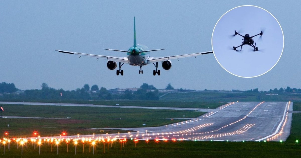 Šokiruojanti situacija Vilniuje: prieš pat lėktuvo nusileidimą išniro dronas – paaiškėjo, kieno jis
