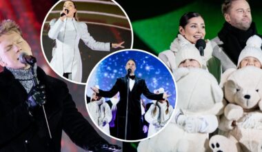 Kauno eglės įžiebimą papuošė garsių atlikėjų dainos: vakaras suspindo šventine magija