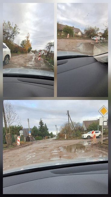 Zujūnų kelio rekonstrukcija (Nuotr. gyventojos)