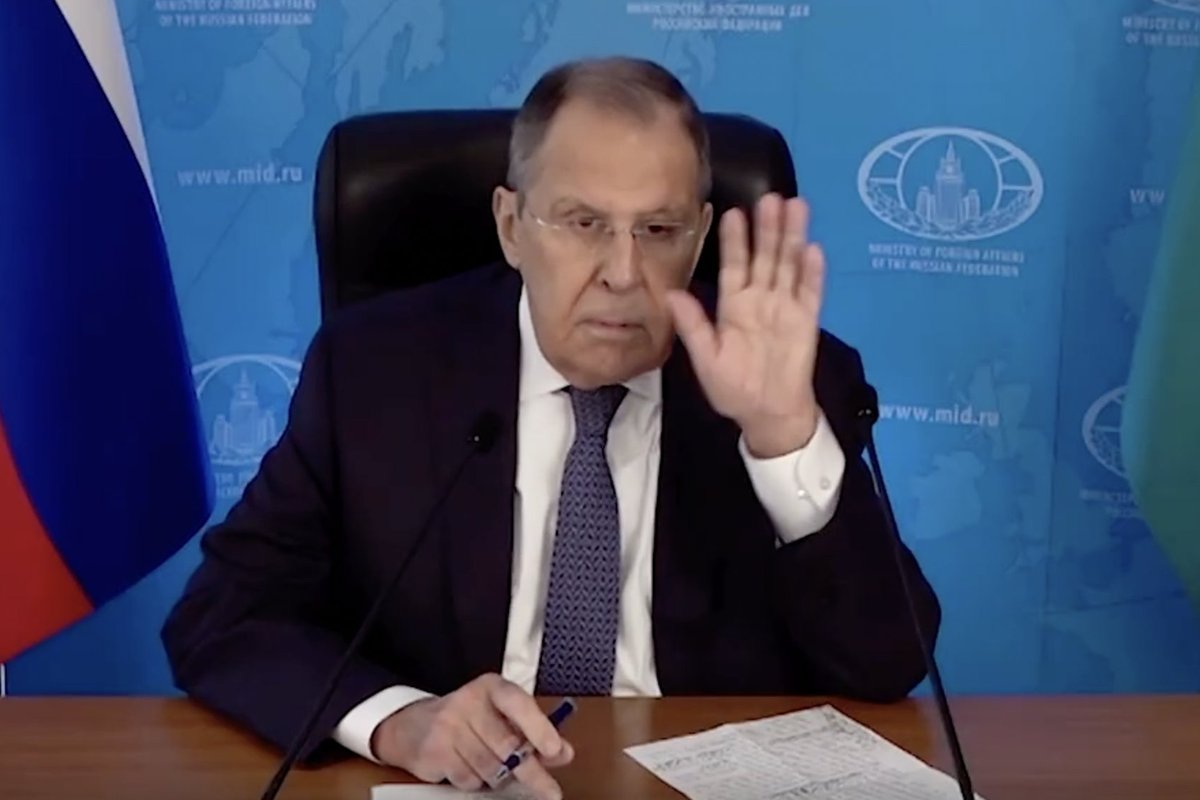 Vaizdo įraše pasirodęs Lavrovas sureagavo į Trumpo kaltinimus