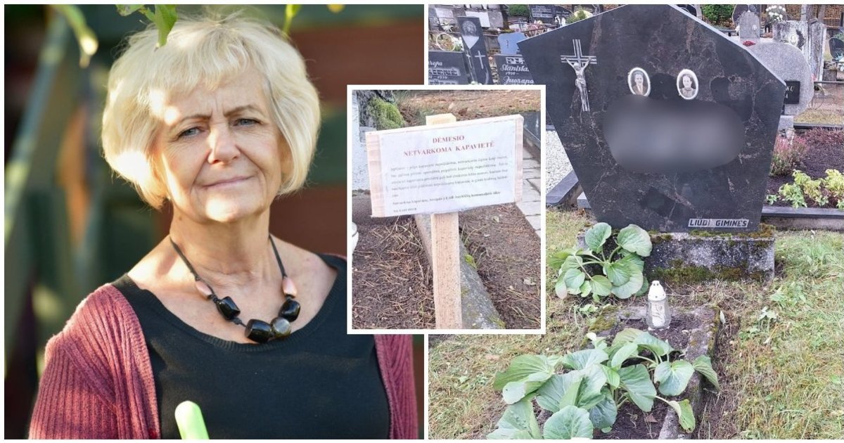 Grasina Lietuvoje atimti tokius kapus: pamačiusi įspėjimą ant paminklo Nijolė apstulbo