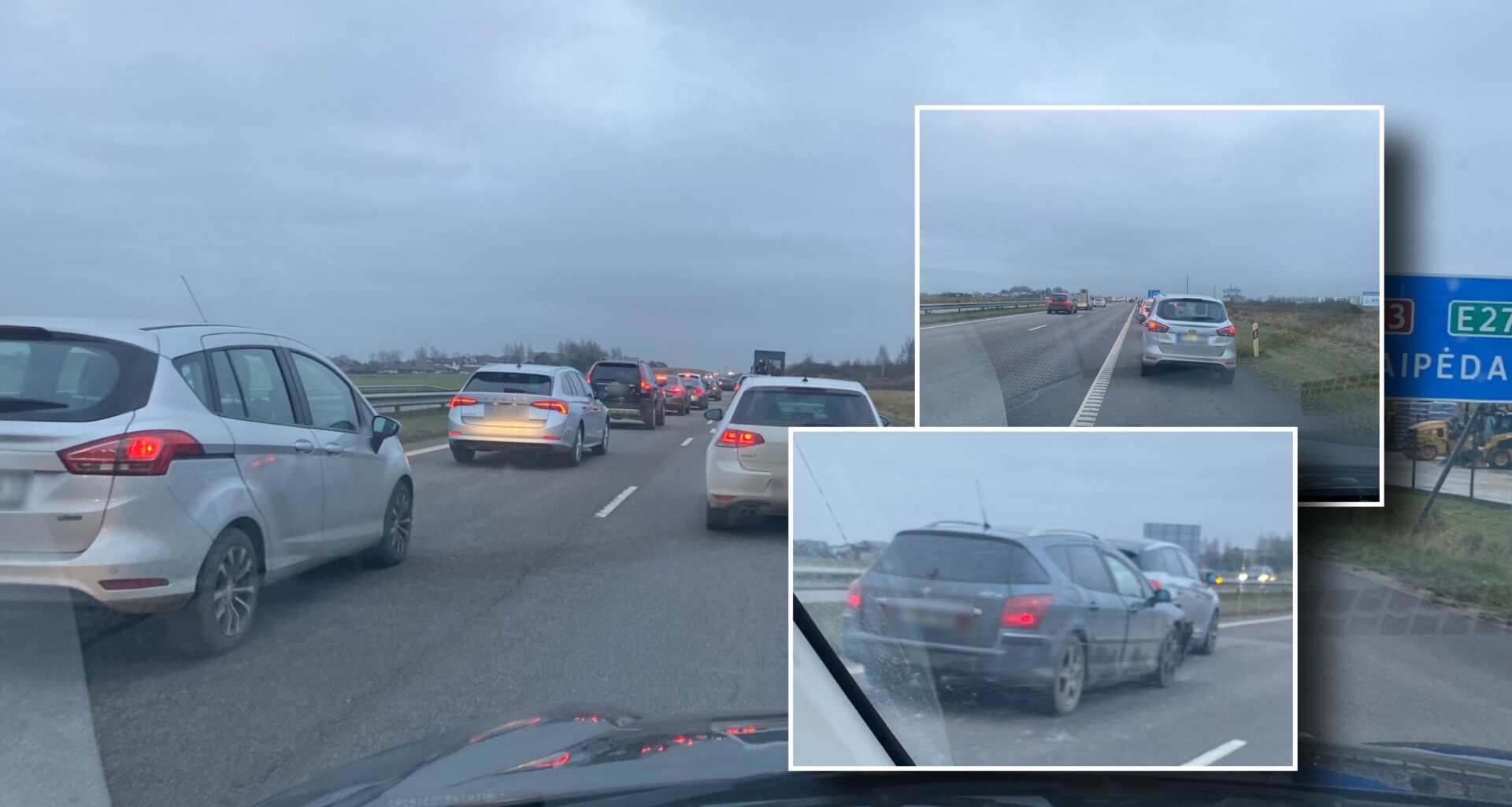 Eismą į uostamiestį paralyžiavo dvi avarijos: vienoje jų nukentėjo nepilnametis