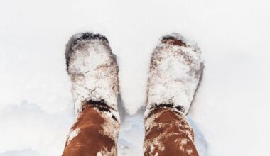 Snieguoti batai žiemą