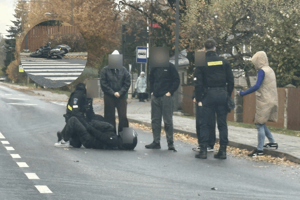 Po „Prius“ ir motorolerio susidūrimo, pareigūnas gelbėjo nukentėjusįjį – Kas vyksta Kaune