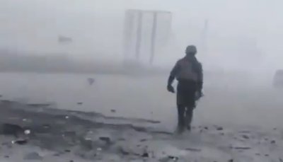 Rusijos karių kolona per tirštą rūką prasmuko į Pokrovską