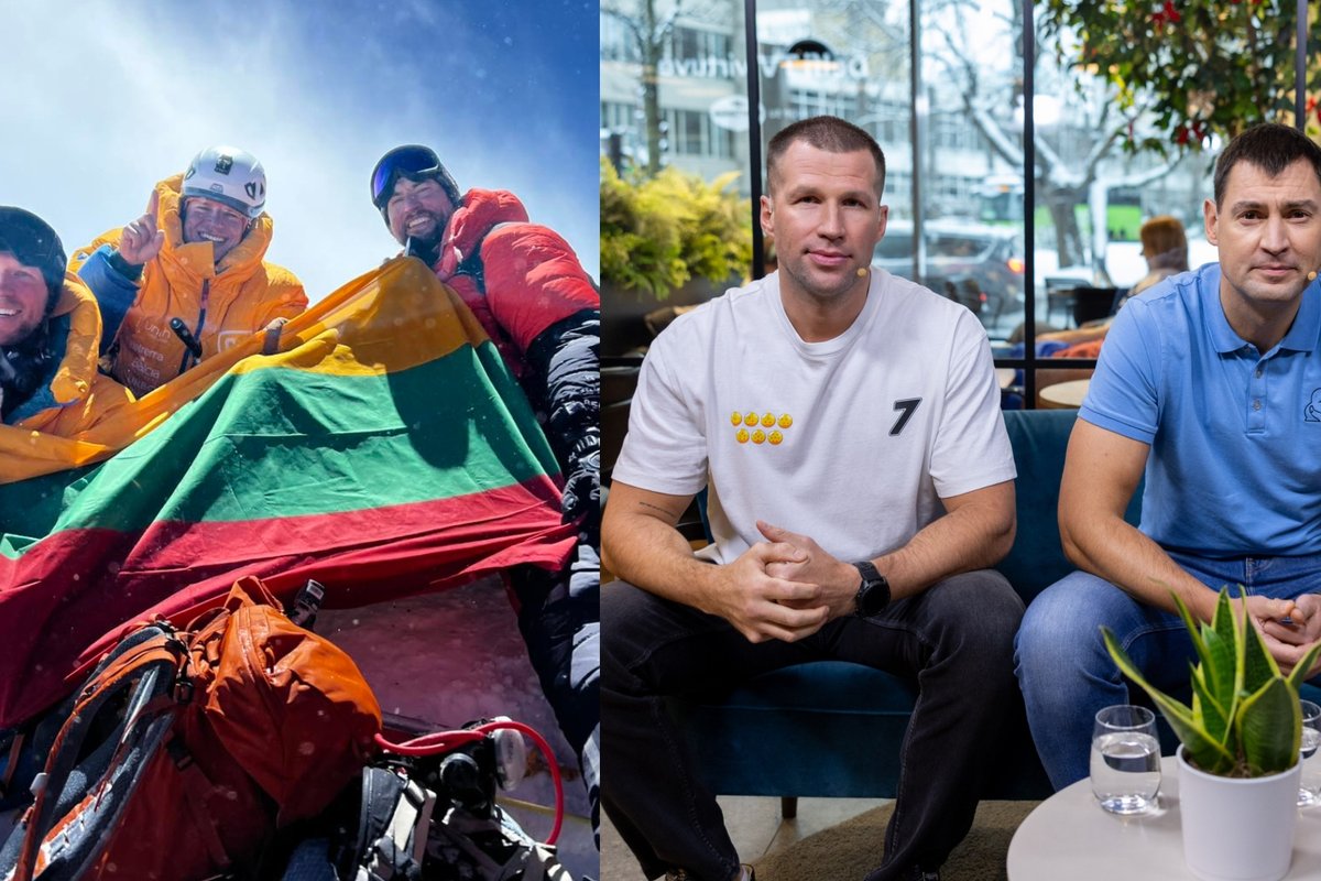 Nerijus ir Justas kops į aukščiausią Antarktidos viršukalnę