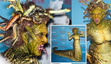 Tokio Helovyno kostiumo dar nematėte: supermodelis pasirodė su gyvatėmis galvoje, protezais ir šnypščiančiu liežuviu